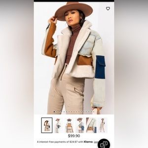 Denim Shearling Cropped jacket